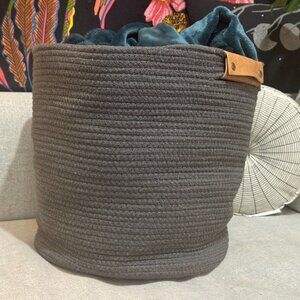 Threshold from Target Storage Basket, Cotton Blend Coiled Rope, Charcoal